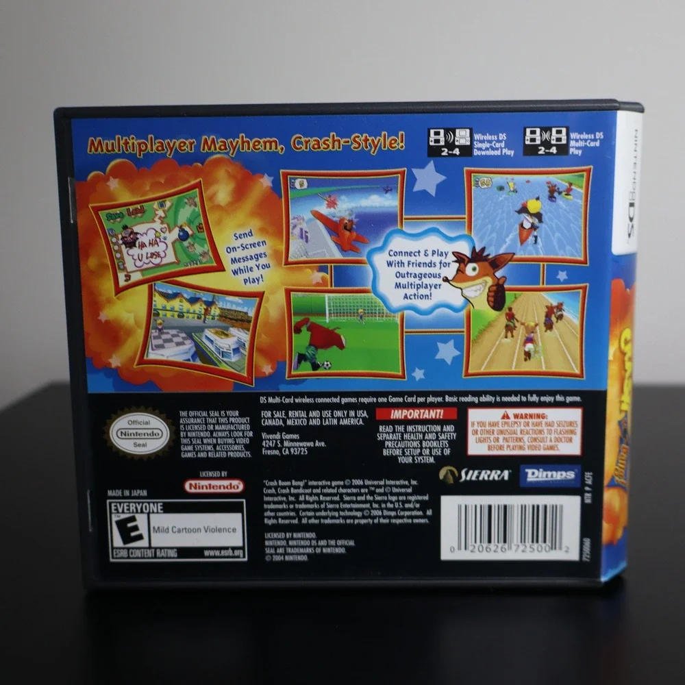 Crash Boom Bang! Nintendo DS w/ Box Tested & Working